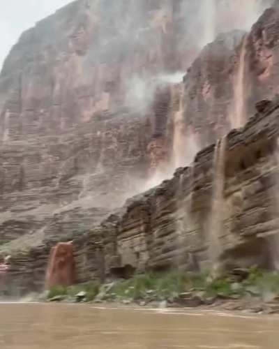 Monsoons Create Waterfalls at the Grand Canyon ??