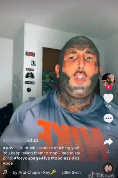 38 year old fights imaginary friends on TikTok.