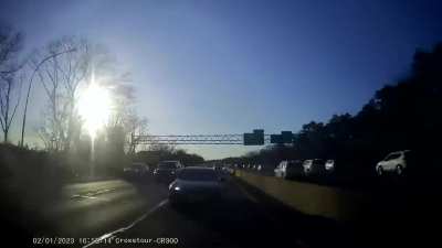 Idiot rides my tail and then brake checks when he gets in front.