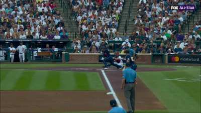 [Highlight] [Highlight] Marcus Semien drives in the first run of the 2021 MLB All-Star game on an 0-2 infield single off Corbin Burnes. Aaron Judge gets the assist with some heads up baserunning.