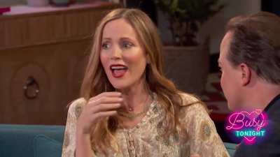 Brendan Fraser surprises Leslie Mann who revealed she had a crush on him while filming "George of the Jungle"