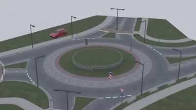 How to drive through a roundabout