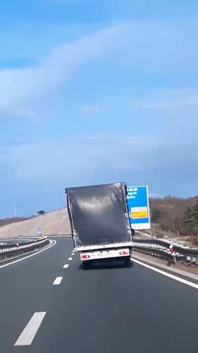 Truck in the wind