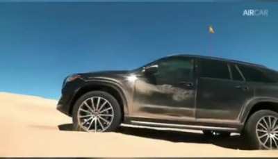 Mercedesd Benz created a "jumping" mode to help get their SUV models out of mud and sand so naturally people are now using it to flex in urban areas.
