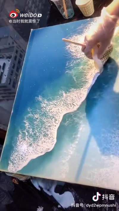 Creating ocean vibe by using dryer.