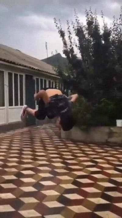 WCGW doing Backflip
