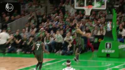 [Highlight] Ball boy runs for dear life as Tatum gets free on the fast break