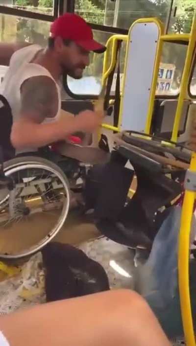 Fight between wheelchairs
