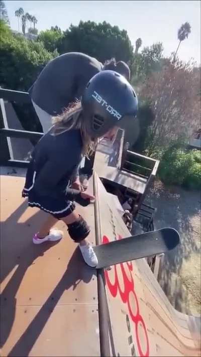 She took her time to control her nerves and did it. What a Brave Girl?