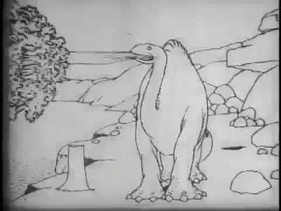 First animation ever made "Gertie the Dinosaur" by Windsor Mackay (1914)