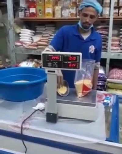 I don't think he'll ever finish weighing.