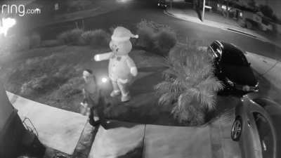 Holiday tip: Always be skeptical of the inflatable gingerbread man that suddenly appears on your lawn.