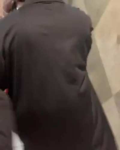 To finish pleasuring yourself in the women’s bathroom