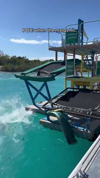To dive off of a bounce board