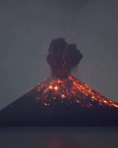 ? The eruption of the Klyuchevskaya Sopka in Kamchatka, Russia.