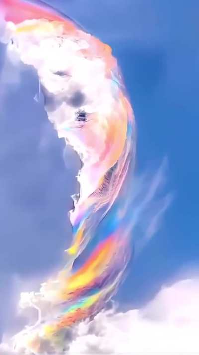 ?Iridescent clouds are a diffraction phenomenon caused by small water droplets or small ice crystals individually scattering light