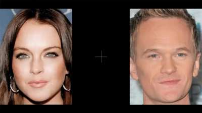 The Flashed Face Distortion Effect, by aligning faces at the eyes and presenting them quickly the differences between the faces are more extreme, e.g. If someone has a large jaw, it looks almost ogre-like