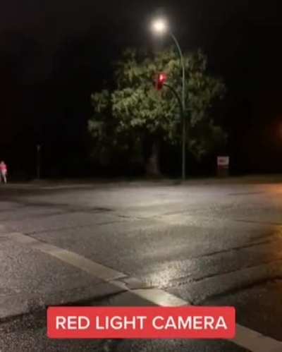 Setting off red light cameras... with a shopping cart?