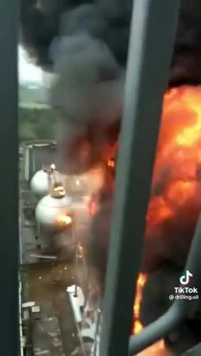 Oil explosion