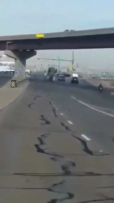 Cement truck slams full-speed into semi-truck