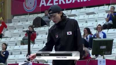 Korean women's pistol shooter Kim Ye-ji casually breaking a world record and winning gold