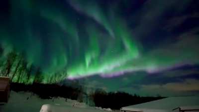 ?Opening the door to this view of Northern Lights..