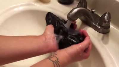 Give the kitten a bath