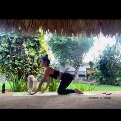Just doing some Yoga when...