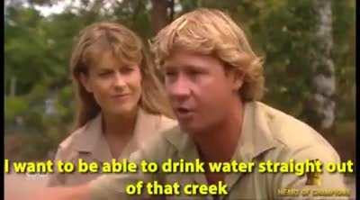 Steve Irwin explains why he likes money