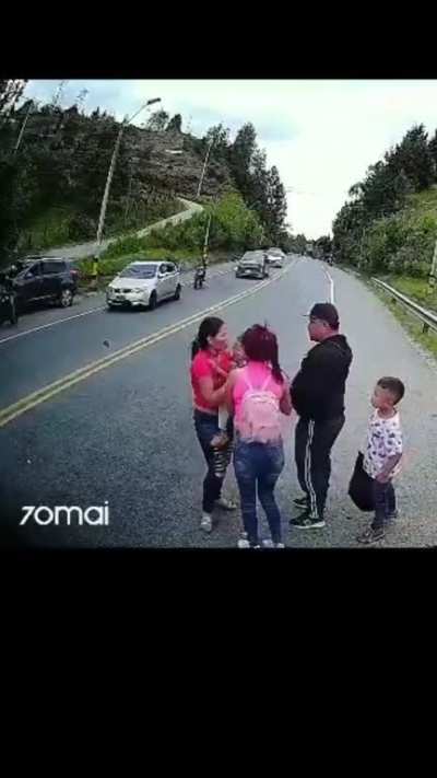 Child gets ran over on busy highway