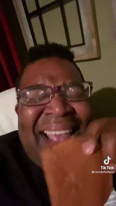 Laughing at bread
