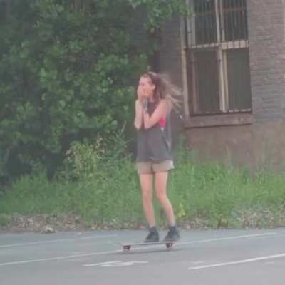 She was so happy she finally did it!