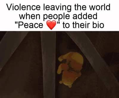 "I must go now." ~Violence