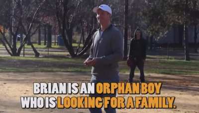 Boy Looking To Get Adopted Throws First Pitch At Baseball Game