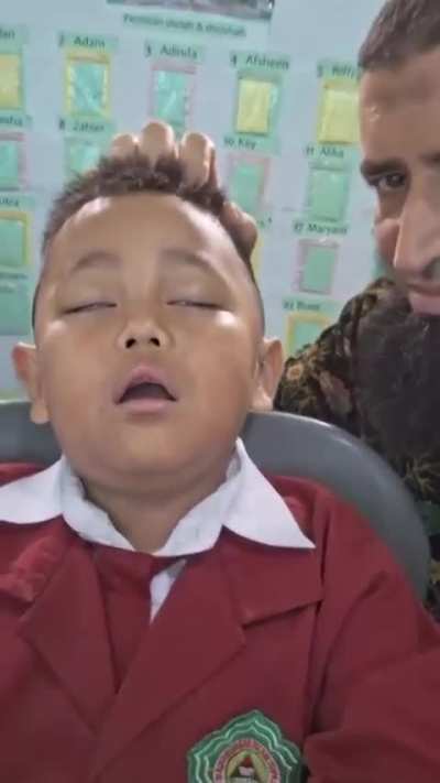 trying to take a nap in class.