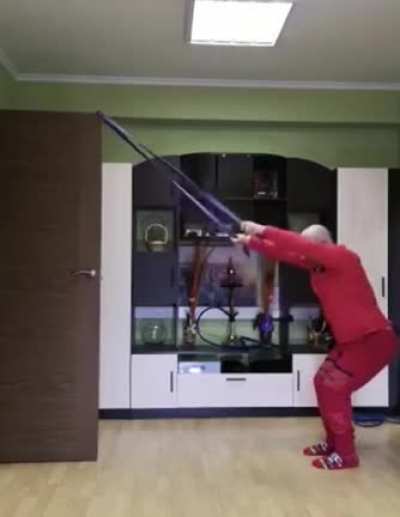 he just trying to exercise!?!
