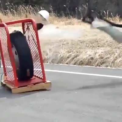 The effect of over inflating an 18-wheelers tyre