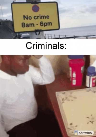 Well boys, we did it, crime is no more