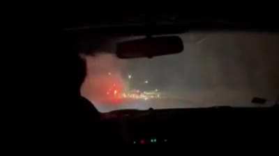 Extreme drifting with fireworks