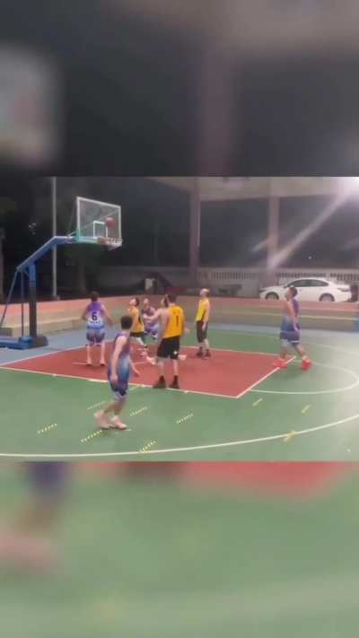 To throw ball into basket