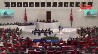 Turkish MP says that Isrel "will suffer the wrath of Allah" and then immediately has a heart attack