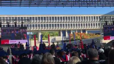 My wife finished grad school yesterday ?‍? This is how you embarrass her in front of 800 people ?