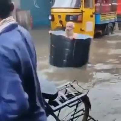Excuse me, coming through!