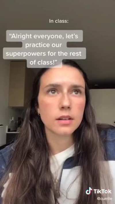 “POV: during your senior year of high school, your superpower appears over your head. Yours is a word you’ve never heard of”