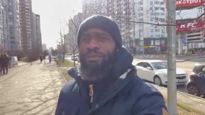 This dude was vlogging about current state of supply of essential goods in Ukraine (sound up ??)