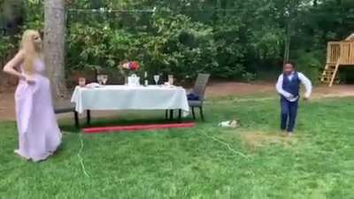 7-year old boy throws his babysitter a prom after hers was cancelled