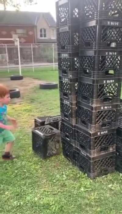 I thought he was going to get hurt, but ended up getting tired first.