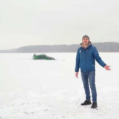 Let's do donuts on the ice to warm it up!