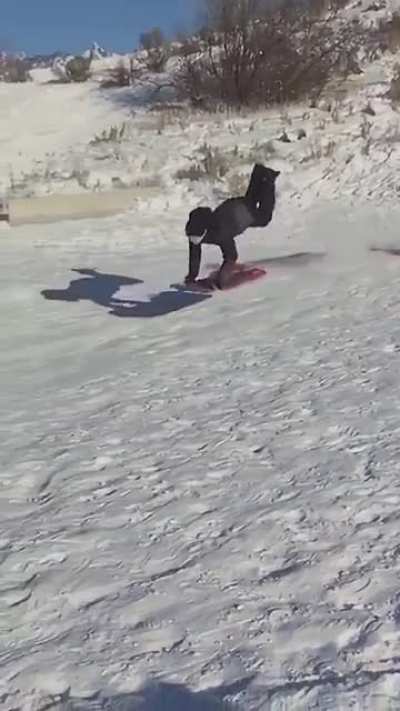 Braking with the face