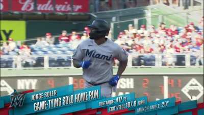 [Highlight] [Highlight] Jorge Soler ties the game in the eighth with a solo home run; Phillies fans promptly boo.